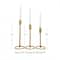Set of 3 Gold Aluminum Contemporary Candle Holders, 14" x 5" x 5"
